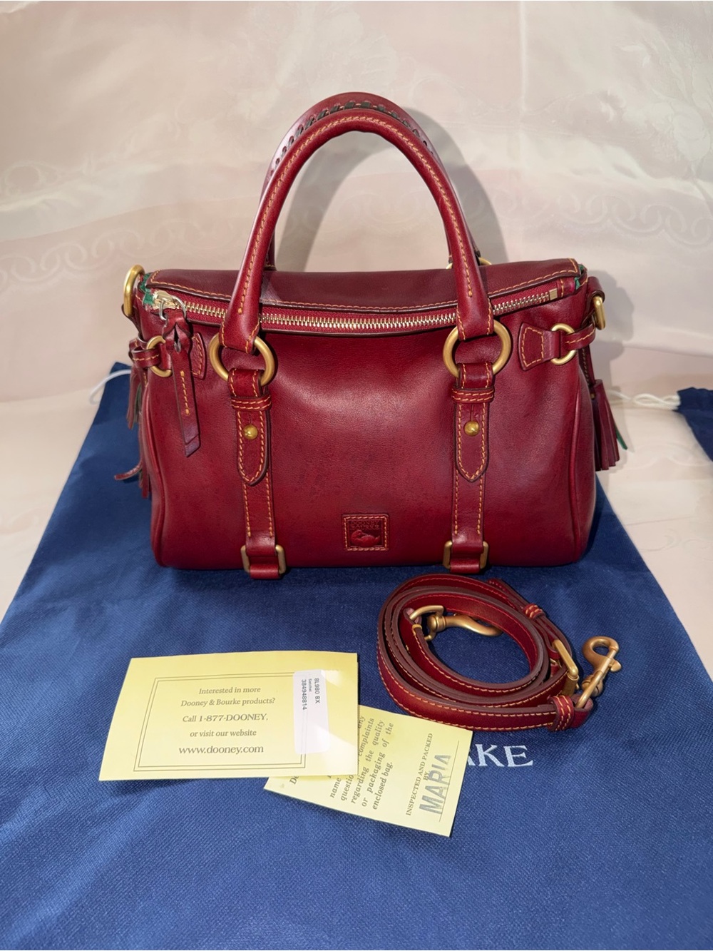 Dooney & Bourke Leather Satchel in Bordeaux